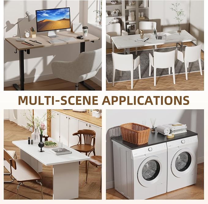 Universal Solid One-Piece Wood Table Top, 48"x30"x1" Workbench Top - Rectangular Particle Board for Standing Desk, Home Office Desk Countertop DlY, Washer Dryer, Coffee, Bar Tabletop