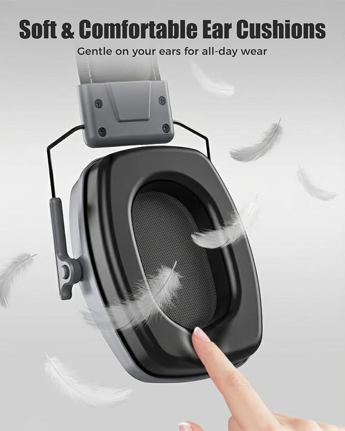 ProCase Noise Reduction Ear Muffs SNR 29dB, Hearing Protection Headphones for Adults, Adjustable Soundproof Ear Defenders