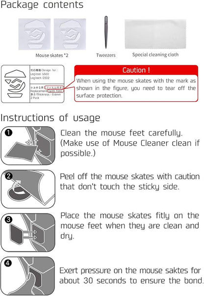HOTLINEGAMES 2Sets 3.0 Plus Rounded Curved Edges Mouse Feet Skates Compatible with Ninjutso Sora V2 / Sora Gaming Mouse feet Replacement (0.8mm, Smooth, PTFE) Pro Performance Upgrade