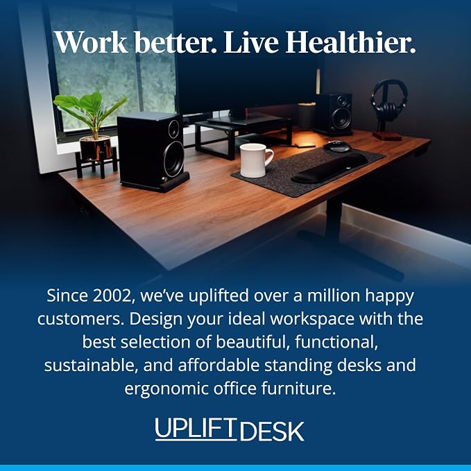 UPLIFTDESK E7 LED Desk Lamp with Clamp - 3 Color Mode Architect Desk Lamp | Dimmable Desk Lights for Home Office, Computer Desk Light with Adjustable Swing Arm, Modern Desk Lamp for Standing Desk