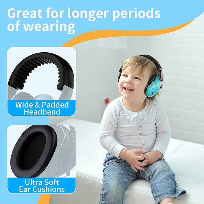 Protection Ear Muffs, Noise Reduction Safety Ear Muffs Shooting Earmuff NRR 20 dB Ear Defenders for Adults and Kids