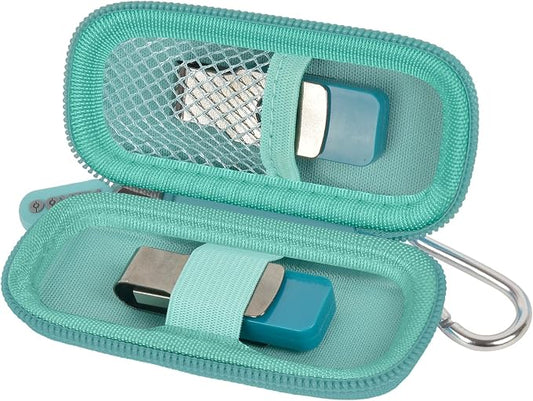 USB Flash Drive Case, SD Card Holder Compatible with Thumb Drive, Memory Cards, SDXC SDHC Storage Bag, Electronic Accessories Organizer for SanDisk for Samsung for Inland (Mint)