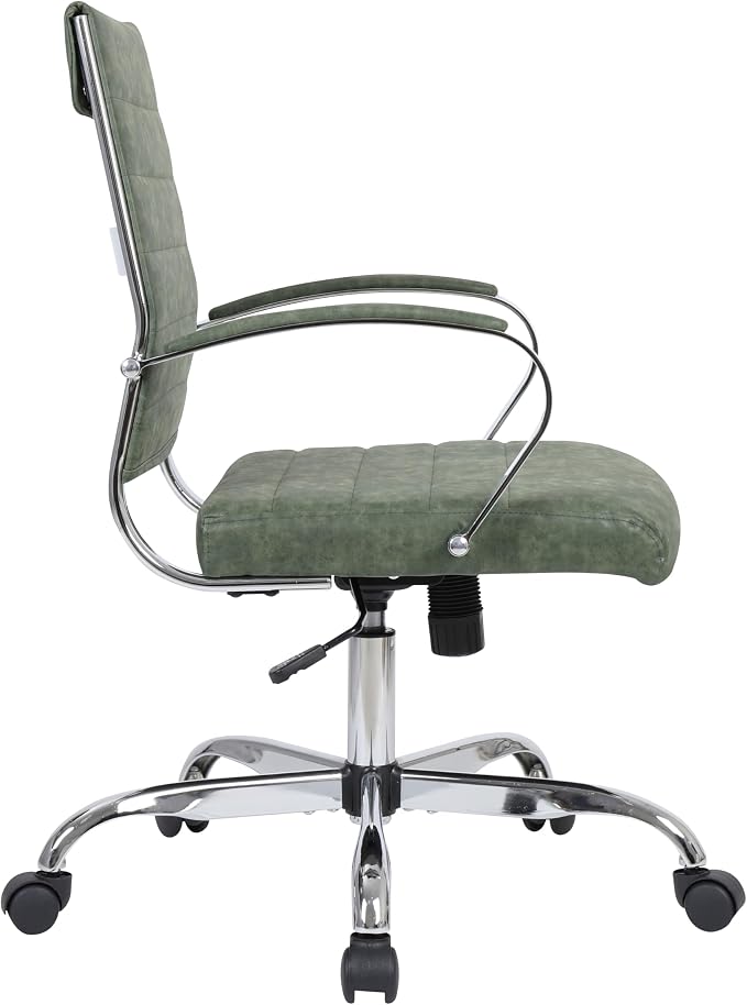 LeisureMod Benmar Ergonomic Executive Office Chair with Adjustable Height & Swivel for Modern Home and Conference Room