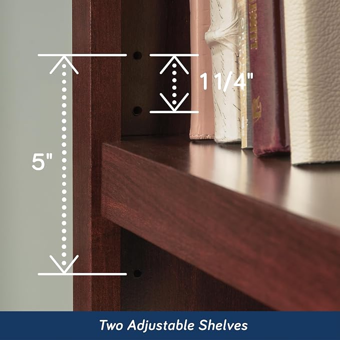Sauder Miscellaneous Storage 3-Shelf Bookcase/ Book shelf, Select Cherry finish