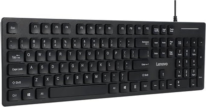 Lenovo 305 Wired USB-C Keyboard with Numeric Keypad, Full Size Keyboard, Slim Design, Black, USB-C Connectivity, Dedicated Function & AI Keys, for Gaming PC, Laptop, Desktop, Tablet, Home Office