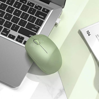 seenda Wireless Mouse, 2.4G Noiseless Mouse with USB Receiver Portable Computer Mice for PC, Tablet, Laptop with Windows System (Olive Green)