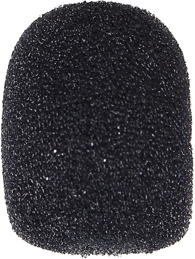 15 Pack Foam Microphone Windscreen, Lapel Headset Microphone Sponge Mini Foam Cover Shield Protection for Variety of Headset (Black)