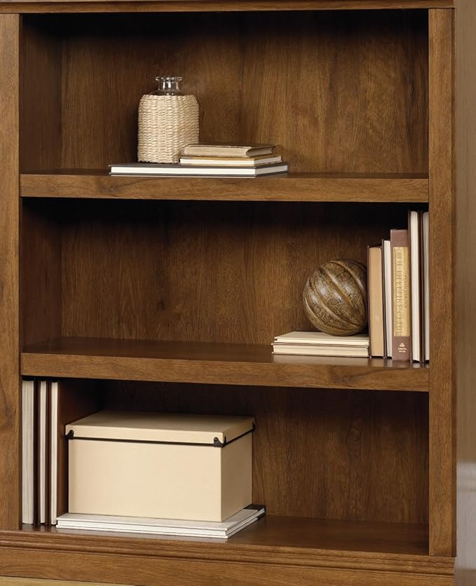 Sauder Miscellaneous Storage 3-Shelf Bookcase/ Book shelf, Oiled Oak finish