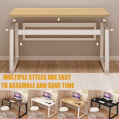 Modern Desk 55 Inch Computer Table Simple Style Office Writing Desk Industrial Office Table