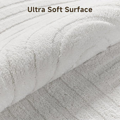 Pauwer 3x5 Washable Area Rugs for Living Room Modern White Solid Color Soft Fluffy Rugs for Bedroom Non Slip Boho Accent Indoor Mat Floor Carpet Cover for Kids Room Dining Room Kitchen Office
