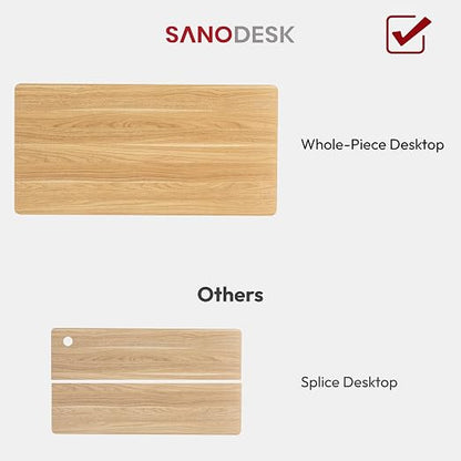 SANODESK Universal Tabletop 60"x24"x1" Thickness One-Piece Table Top Rectangular Particle Board for Standing Desk and Home Office Countertop DIY,Maple Desk Top