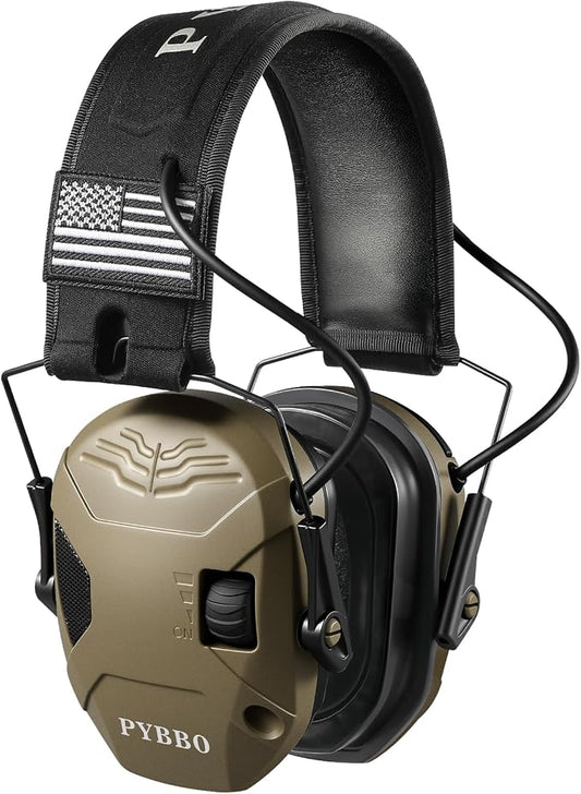 Electronic Shooting Ear Protection w/Gel Pads, 23dB NRR Active Noise Reduction & 3X Amplification Headset for Shooters