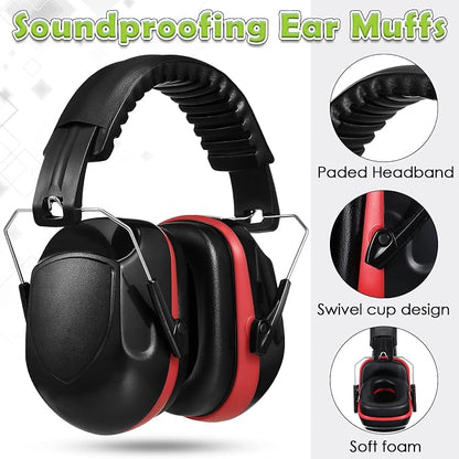 Yunsailing 4 Pcs Nrr 28db Noise Reduction Ear Protection Hearing Protection Muffs Foldable Headphones for Shooting