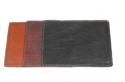 LEATHER MOUSE PADS: Three Great Color Finishes. Hand Tooled and made just for YOU in Missouri, the show me state!