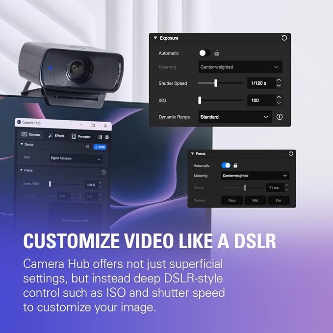 Elgato Facecam MK.2, Premium Full HD Webcam, HDR