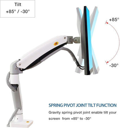 NB North Bayou Monitor Desk Mount Ultra Wide Full Motion Swivel Long Arm with Gas Spring for 22''-35''Monitors from 6.6 to 26.4lbs Height Adjustable Monitor Stand G70-W