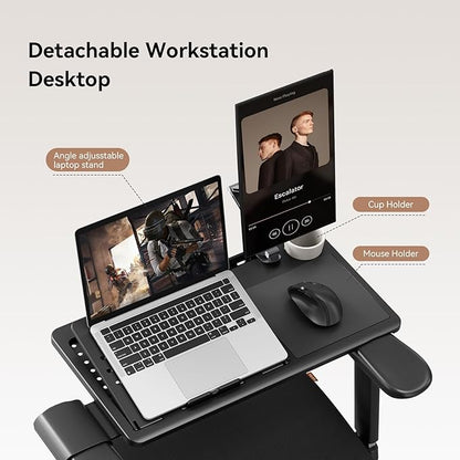Newtral Ergonomic Office Chair with Laptop Tray, Auto-Tracking Adaptive Lumbar Support, 4D Armrest & 5D Adaptive Headrest, High Back Mesh Desk Chair with Footrest, 136° Recline, Home Office Gaming