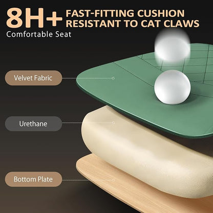 GTPLAYER Gaming Chair with Footrest, Big and Tall Game Chair High Back Computer Office Chair with Lumbar Support for Adults, Ergonomic Swivel Games Chair with Cushion Gaming, Fabric Green