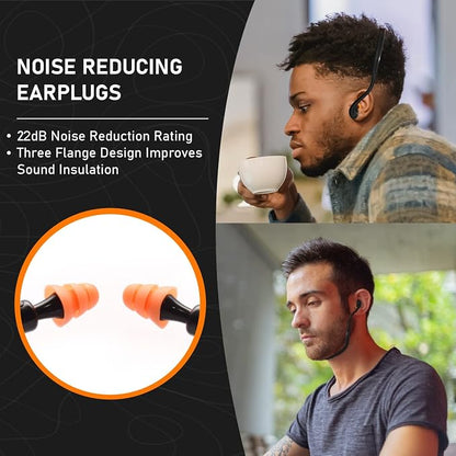 10 Pairs Soft Banded Silicone Reusable Ear Plugs Bulk for Sleeping Noise Hearing Protection Earplugs Music Concerts Construction Shooting Hunting Motor Sports Safety Gun Range Firearm Ear Protectors