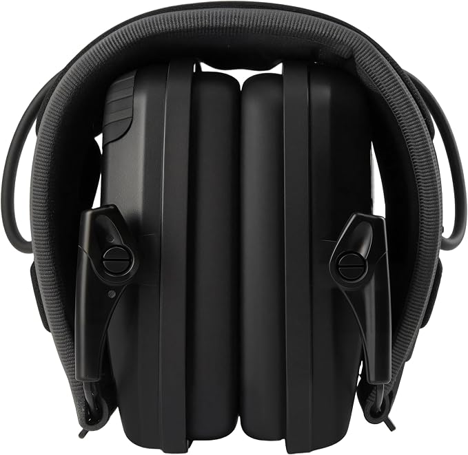 CyberMuff E – Electronic Shooting Ear Protection Earmuffs | NRR 24dB, Memory foam ear cushion, Padded headband, Compact folding design, Ergonomic design, Comfortable