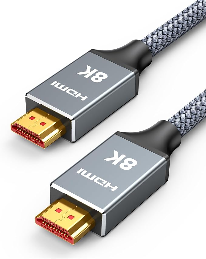 Capshi 50ft 8K 4K@120Hz HDMI Cable Long, Fiber Optic 48Gbps High Speed Cord for PS5/4, TV, Gaming Console, Monitor, 8K@60Hz, 2K@240Hz, 144Hz, Support HDR, eARC, DTS:X, HDCP 2.2 & 2.3, Grey