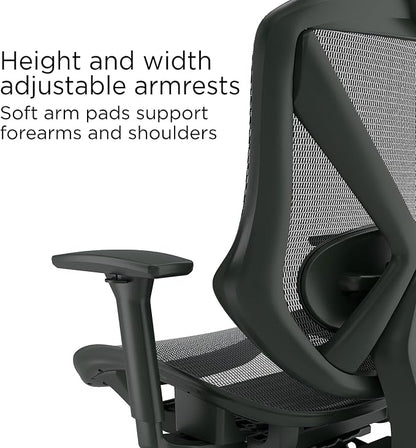 Staples Dexley Ergonomic Task Chair, Mesh, Ergonomic, Lumbar Support, Adjustable Height, Black