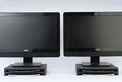 Vu Ryte Stackable 1 Inch Computer Monitor Riser Stand, VuRyser 1, Black, VUR 2455 (48-Pack)