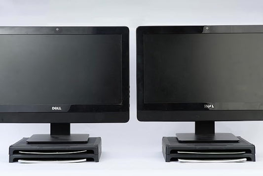Vu Ryte Stackable 1 Inch Computer Monitor Riser Stand, VuRyser 1, Black, VUR 2455 (48-Pack)