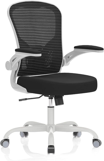 Office Chair, Ergonomic Desk Chairs 330LBS Capacity High Back Mesh Computer Chair with Flip-up Armrests, Comfy Work Chair with Adjustable Lumbar Support