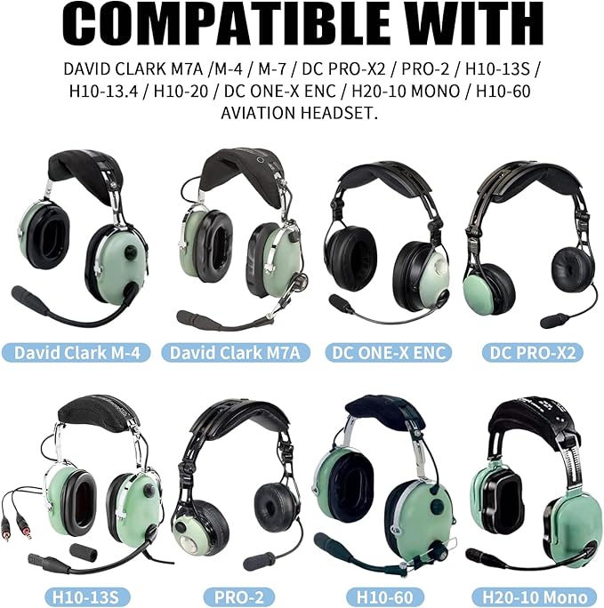 10Pack Aviation Muff Headphone Microphone Body Covers Wind Shields Boom Mic Windscreen Large Black Windshield Noise Sound Reduction High Density Foam for Peltor David Clark Tactical Headset h10-13.4