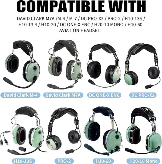10Pack Aviation Muff Headphone Microphone Body Covers Wind Shields Boom Mic Windscreen Large Black Windshield Noise Sound Reduction High Density Foam for Peltor David Clark Tactical Headset h10-13.4
