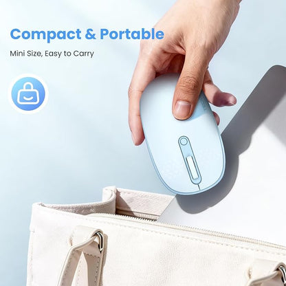 TECKNET Wireless Mouse,Bluetooth Mouse (BT5.3/5.0 & 2.4G) with USB Receiver Silent Optical Computer Mice，Wide Compatibility
