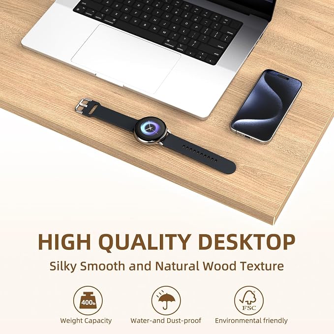 Universal Solid One-Piece Wood Table Top, 48"x24"x1" Workbench Top - Rectangular Particle Board for Standing Desk, Home Office Desk Countertop DlY, Washer Dryer, Coffee, Bar Tabletop