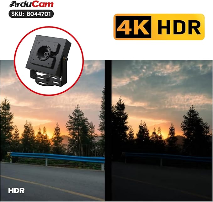 Arducam 8MP USB Camera Module with HDR, Autofocus Lightburn Camera, USB 2.0 Webcam with Multiple preset AI Resolutions for Raspberry Pi, Windows, Linux, Android, Mac OS