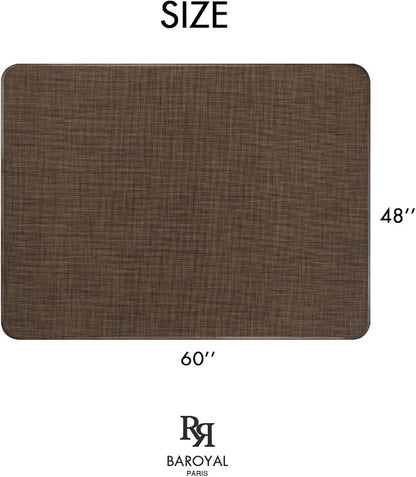BARoyal Office Chair Mat for Hardwood Floor Under Desk Computer Rolling Chair Mat for Wood/Tile Floor Non-Slip Heavy Duty Desk Rug PVC Plastic Hard Floor Protector 48" x 60"(Coffee)