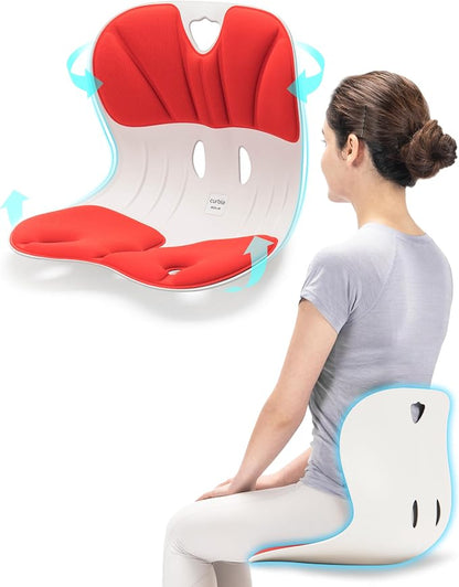 curble Wider – Ergonomic Desk Chair Seat Cushion, Everyday Passive Posture Trainer for Work from Home, Office & Car, Breathable Lumbar Support