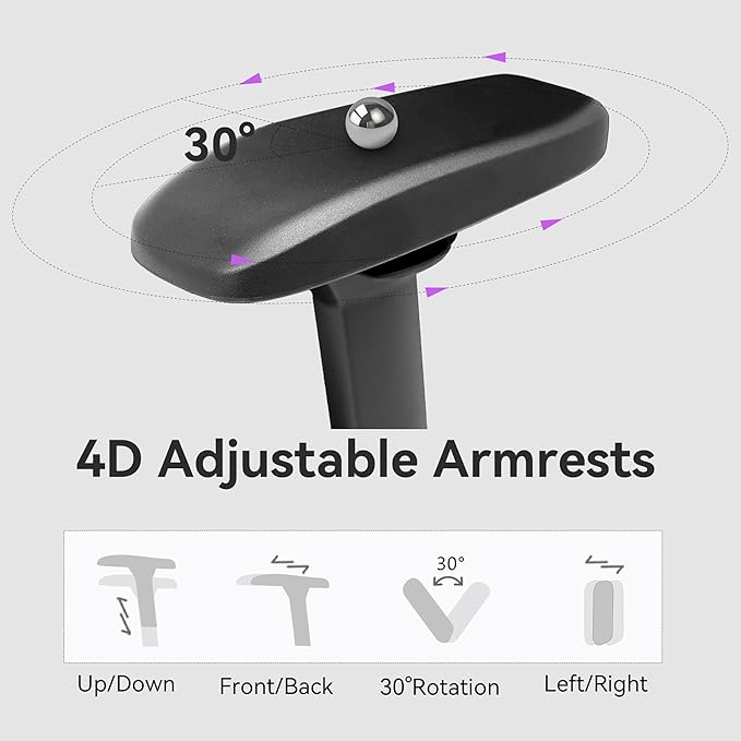 Gaming Chair - High Back Ergonomic Computer Chair with Lumbar Support, Video Game Chair-4D Adjustable Armrests,170° Reclining & 320lb Capacity,PU Leather Office Chair for Adults
