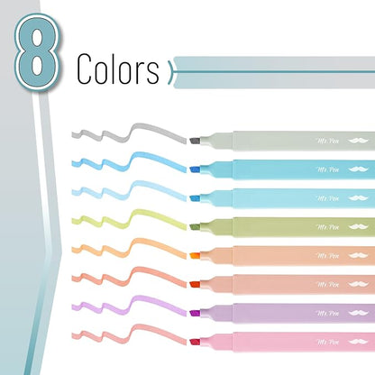 Mr. Pen- Aesthetic Highlighters No Bleed, 8 Pack, Pastel & Vintage Colors | Chisel Tip, Cute Highlighters Assorted Colors for Journaling, Highlighting, Underlining, Fast Dry, Back to School Supplies