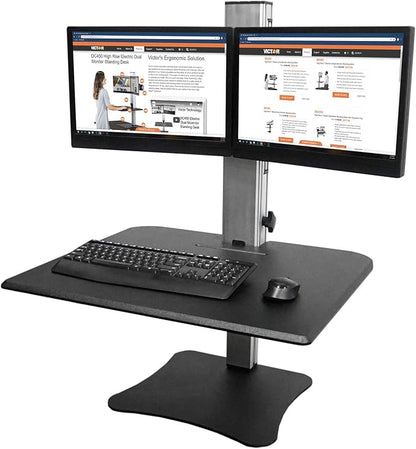Victor DC350A Manual Dual Monitor Height Adjustable Sit-Stand Standing Desk Converter