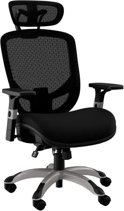 STAPLES Hyken Ergonomic Office Chair Adjustable Lumbar Support with Breathable Mesh, Swivel Desk Chair for Home Office, Black (XL)