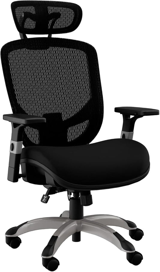 STAPLES Hyken Ergonomic Office Chair Adjustable Lumbar Support with Breathable Mesh, Swivel Desk Chair for Home Office, Black (XL)