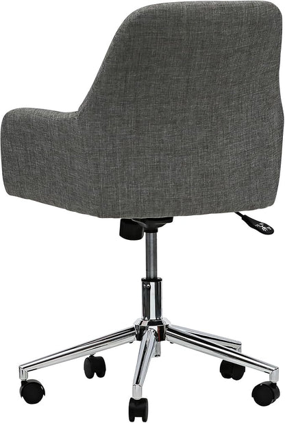 Workspace by Alera Mid-Century Task Chair, Supports Up to 275 lb, 18.9" to 22.24" Seat Height, Gray Seat, Gray Back