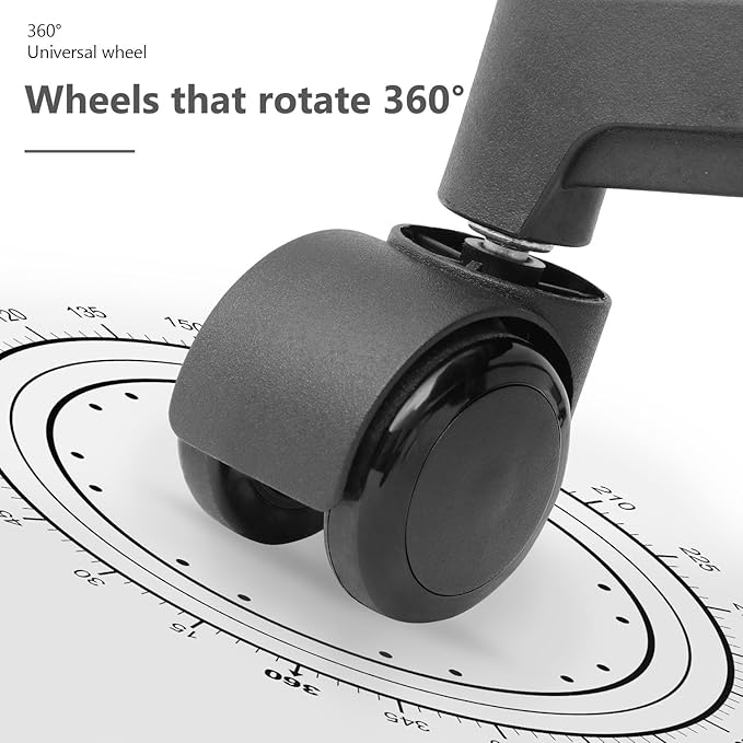 OS MOTOR Home Office Chair, Ergonomic Mid-Back Mesh Desk Chair with Lumbar Support, Adjustable Swivel Rolling Design, Comfy Armrest for Work, Study, Gaming, Vanity, Black