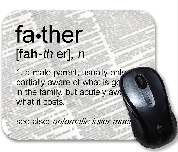 Father Definition Funny Computer Mouse Pad by Neurons Not Included