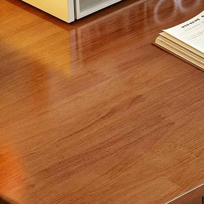 Solid Wooden Desk with Drawers, Small Writing Desk with Drawers for Computer, PC Desk for Work, Study or Gaming, Easy to Assemble (Walnut-B, 31.5IN)