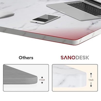 SANODESK Universal Tabletop 40"x24"x1" Thickness One-Piece Table Top Rectangular Particle Board for Standing Desk and Home Office Countertop DIY,White Desk Top