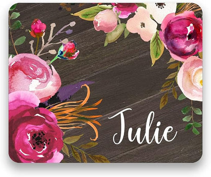 Rustic office| Floral mouse pad| Country Office decor| Floral Office| Farmhouse office| Personalized Mouse Pad| Personalized office gift