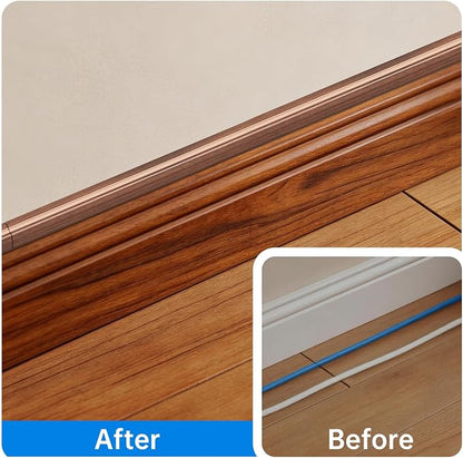 Delamu Cord Hider, Large Cord Covers for 3-4 Wires on Wall, 85in Cable Hider, Easy Set up Wire Hiders Wire Covers for Cords on Wall, TV Cable Cover Raceway for Home & Office, W1.18 H0.67in, CherryWood