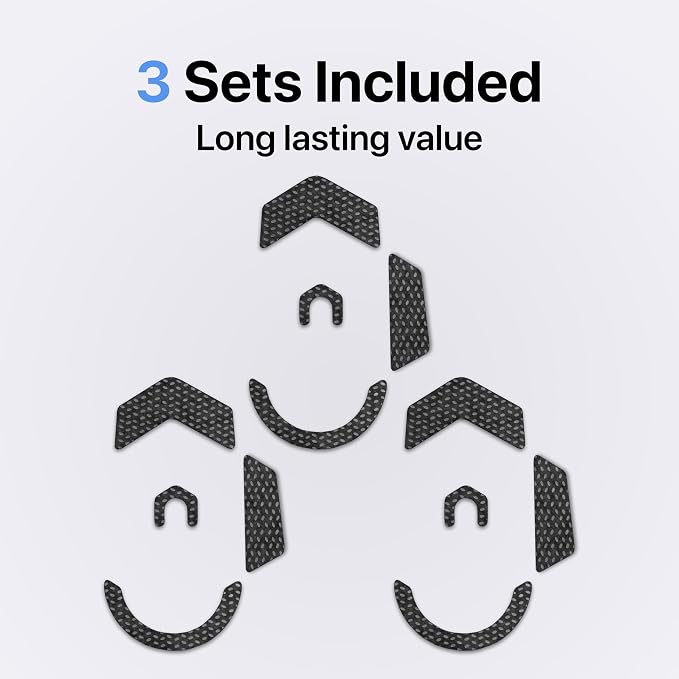 Adhesive Mouse Pad, 3 Pack - Minimalist Mousepad for Logitech G502 X (wireless)