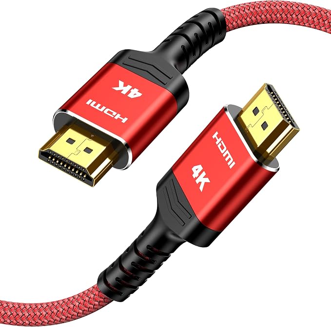 Highwings 4K HDMI 2.0 Cable 6.6FT/2m - 4K@60Hz HDR Braided HDMI Cord, 18Gbps High Speed with Ethernet/ARC, 3D, HDCP 2.2, ARC, Compatible for PS-5/4/3/4K HDTV/Monitor/Projector/Streaming Media